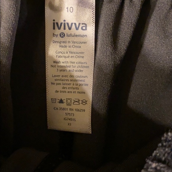 Ivivva by Lululemon Velvet Shorts, Size 10 Girls - Picture 7 of 7